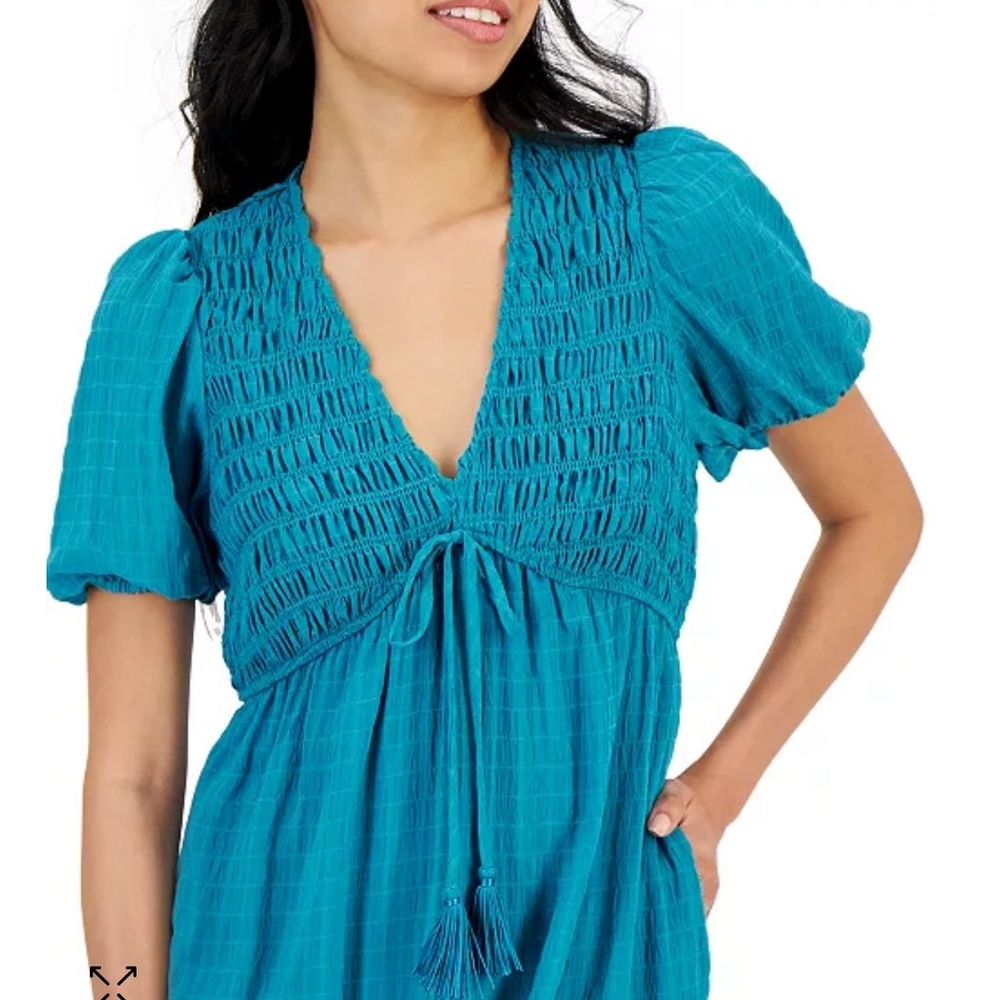 Taylor Smocked Tiered A Line Maxi - Picture 3 of 4